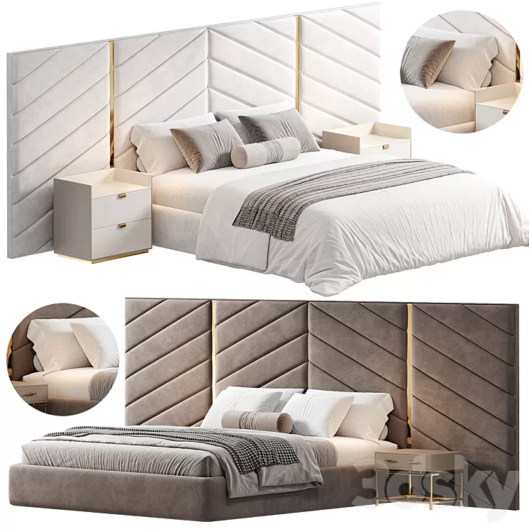 MASSIMO Bed by cazarina 3D Model Free Download