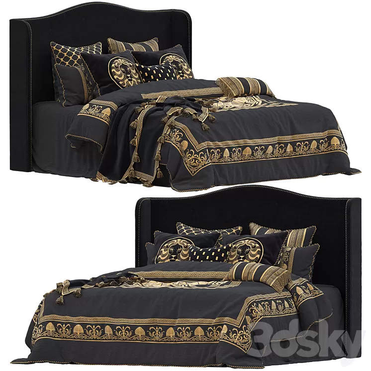 Massimo Black Quilt Cover Set by Davinci 3D Model Massimo Black Quilt Cover Set by Davinci 3D Model