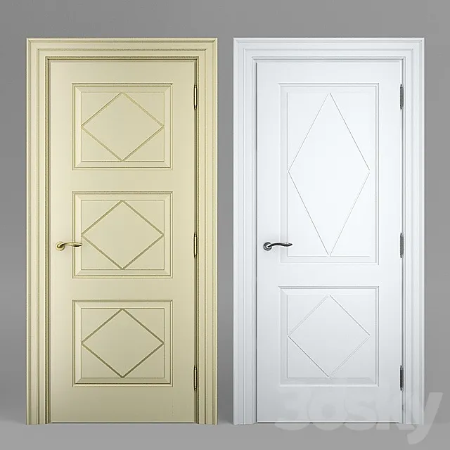 Massivstyle Interier Door Model 09 3D Model
