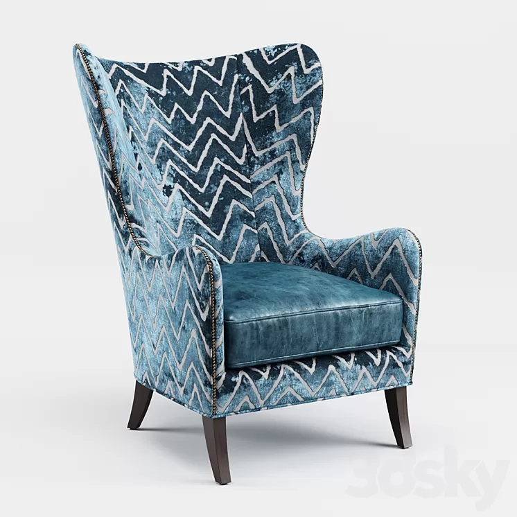 Massoud Viviette Wing Chair 3D Model