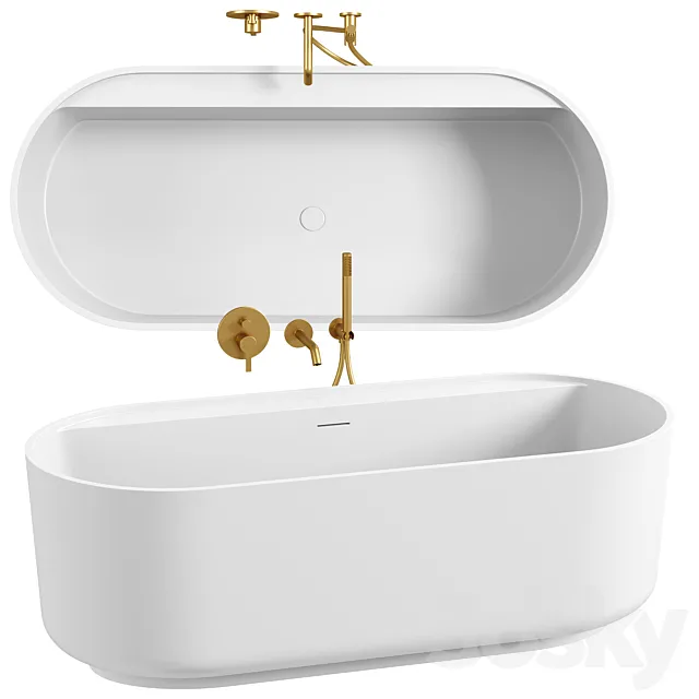 MASTELLO FREESTANDING STONE BATH 1600MM 3D Model