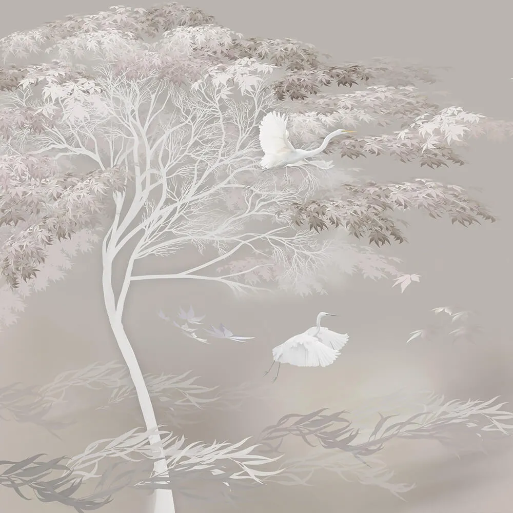MasterFresok – Wallpaper Tree and cranes 3D Model MasterFresok – Wallpaper Tree and cranes 3D Model