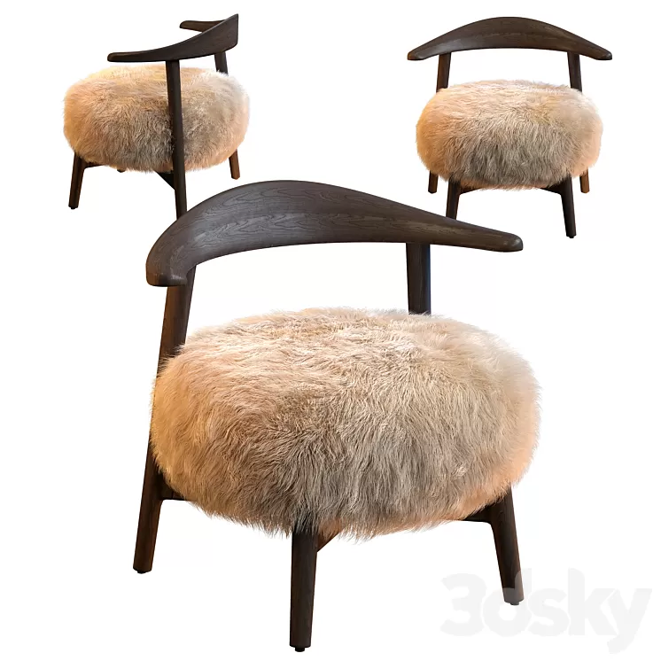 Matador shearling chair 3D Model Matador shearling chair 3D Model