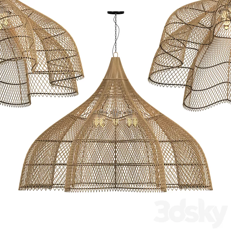 Matador Wicker Chandelier X-Large 3D Model Free Download