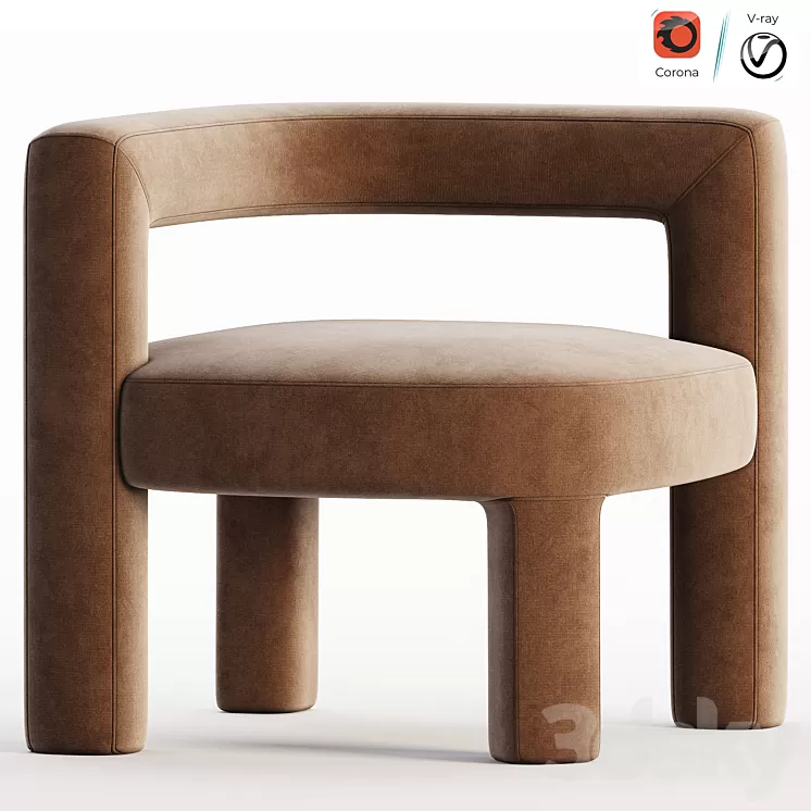 MATE LOUNGE Easy chair By grado design 3D Model Free Download