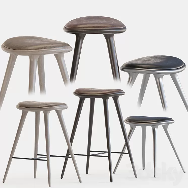 Mater stools by space copenhagen 3D Model Mater stools by space copenhagen 3D Model