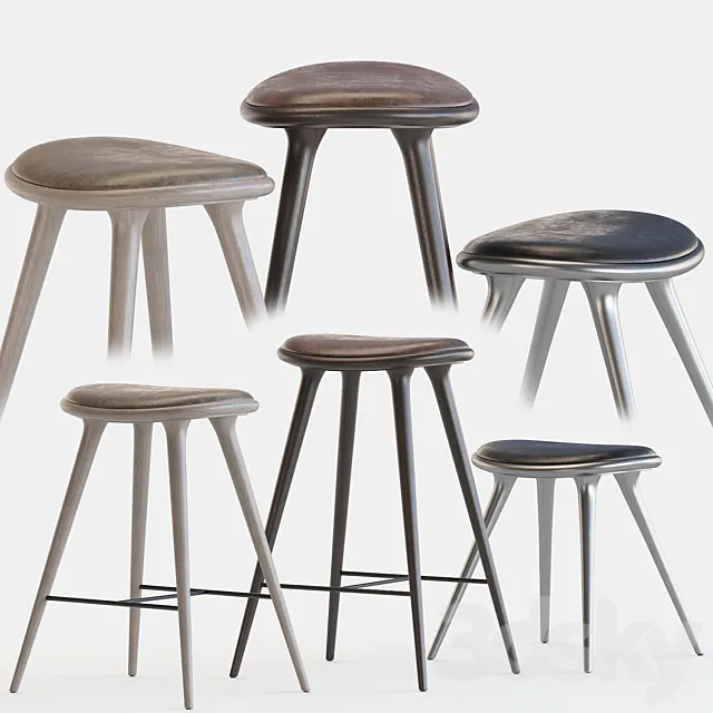 Mater stools by space copenhagen 3DModel Mater stools by space copenhagen 3DModel