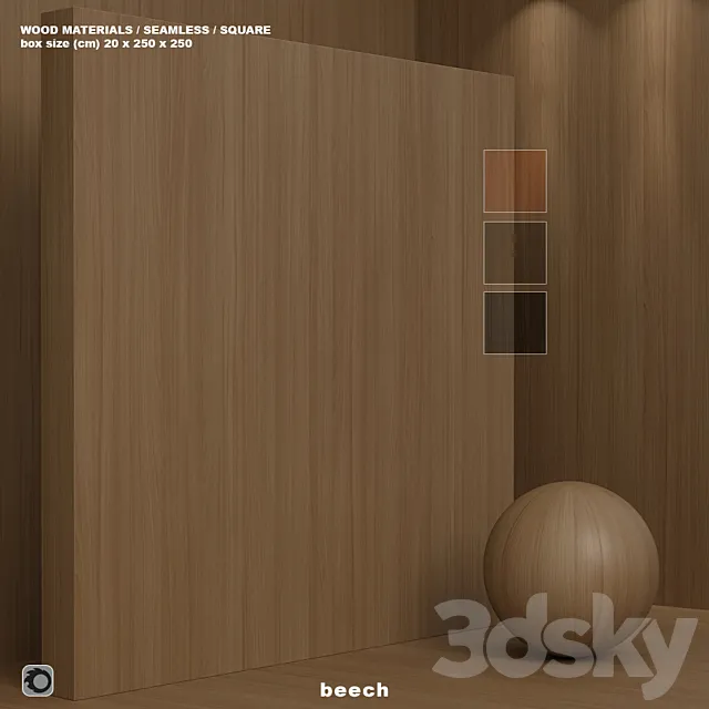 Material beech wood seamless – set 103 3D Model