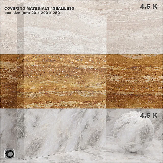 Material (seamless) – coating. marble. plaster set 44 3DModel