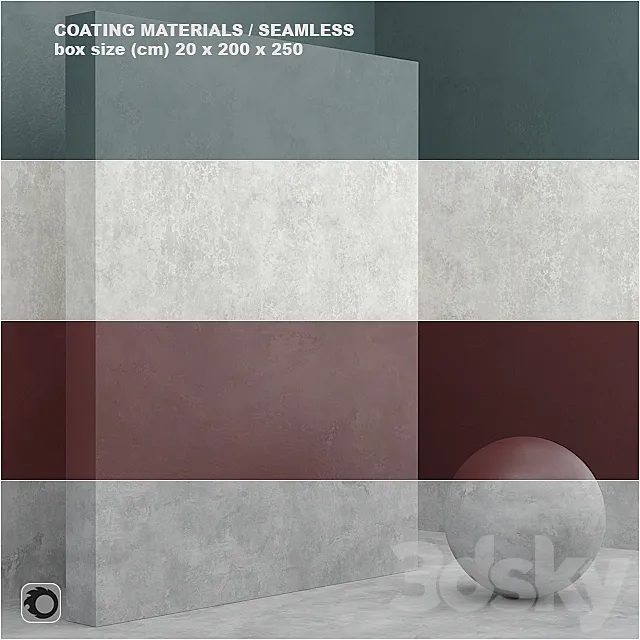 Material (seamless) – coating plaster set 34 3D Model