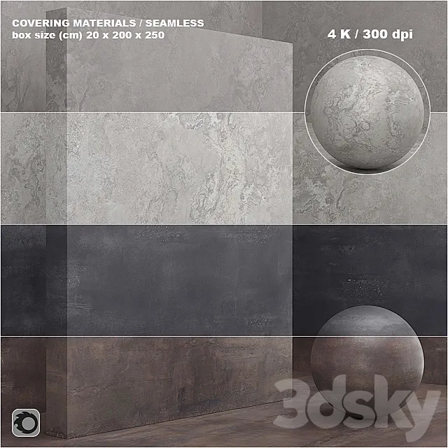 Material (seamless) – coating stone plaster set 54 3D Model Material (seamless) – coating stone plaster set 54 3D Model