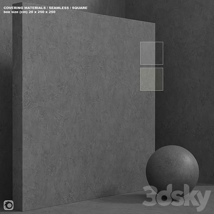 Material (seamless) – concrete plaster set 156 3D Model