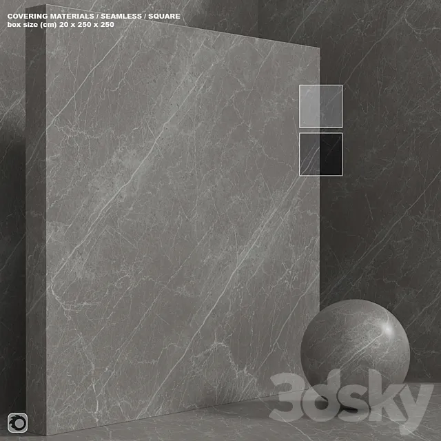 Material (seamless) – marble stone – set 158 3D Model