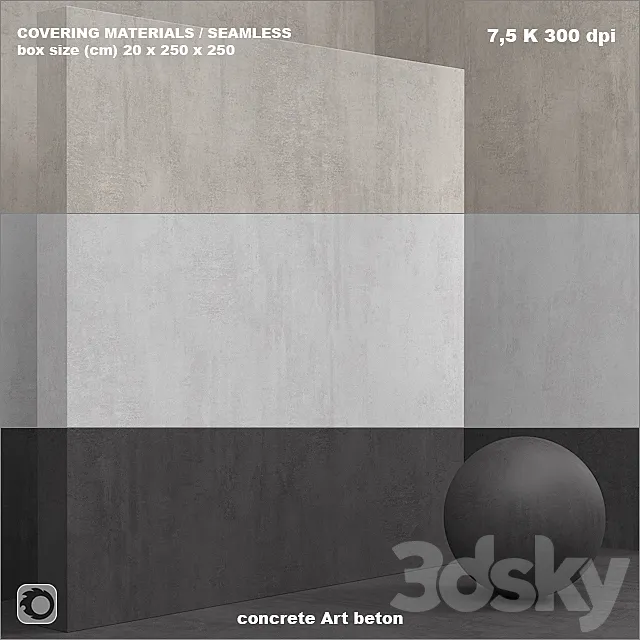 Material (seamless) – microconcrete concrete plaster set 69 3D Model