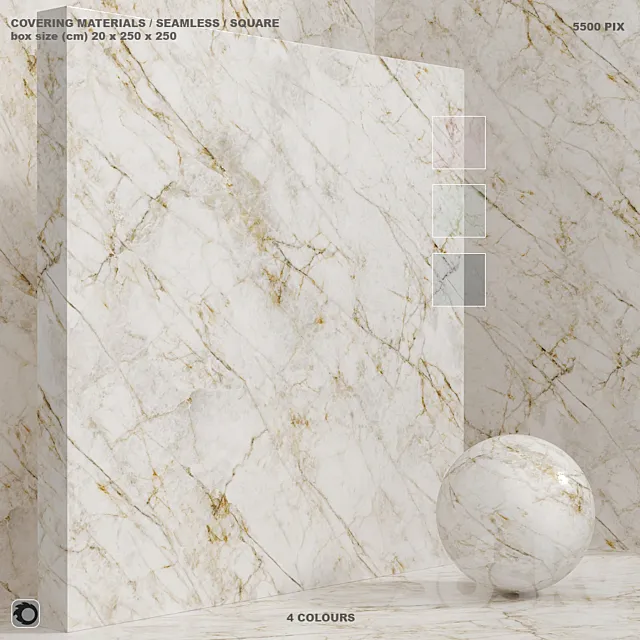 Material (seamless) – stone marble – set 128 3D Model