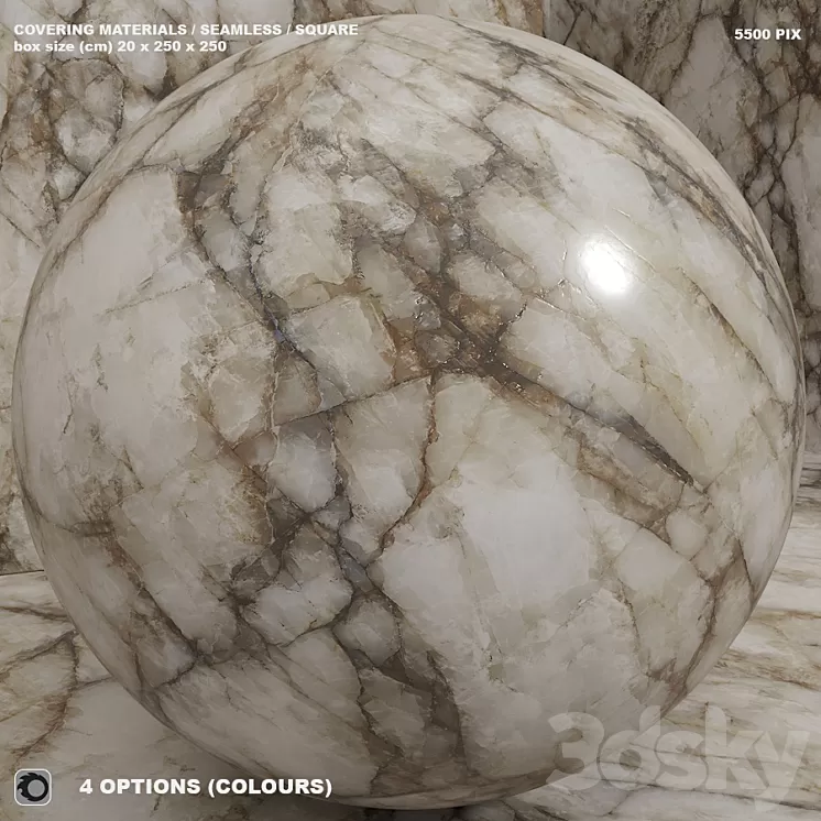 Material (seamless) – stone marble – set 147 3D Model
