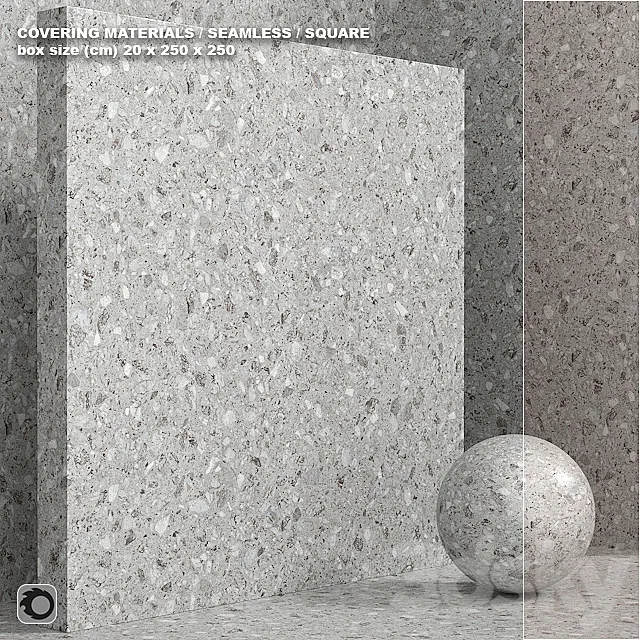Material (seamless) – stone terrazzo quartzite set 122 3D Model