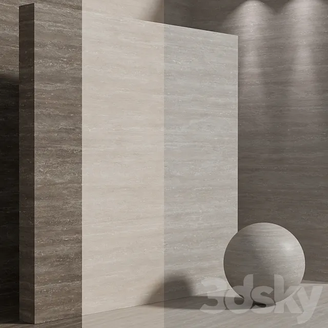 Material (seamless) – travertine stone set 192 3D Model