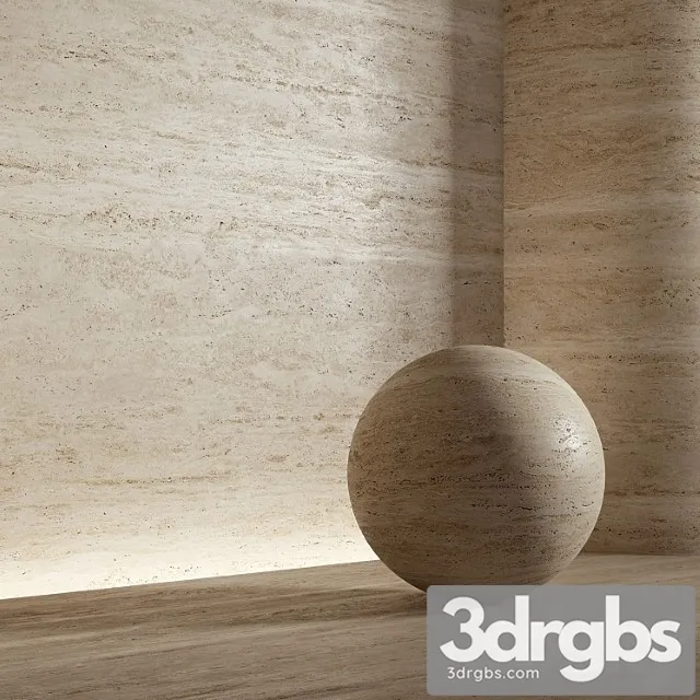 Material Stone Travertine 26 PBR Seamless 3D Model Download