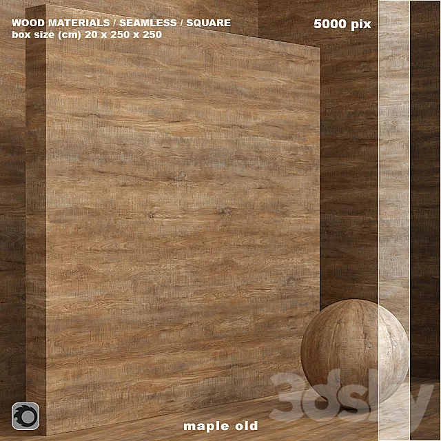 Material wood _ maple old (seamless) – set 78 3D Model