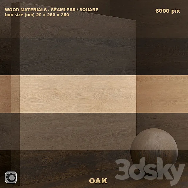 Material wood _ oak (seamless) – set 55 3D Model