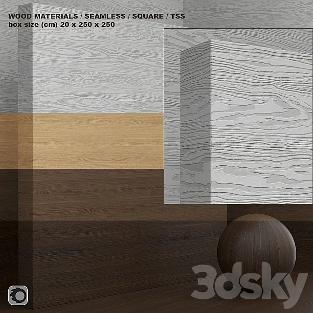 Material wood _ TSS plate CLEAF (seamless) – set 57 3D Model