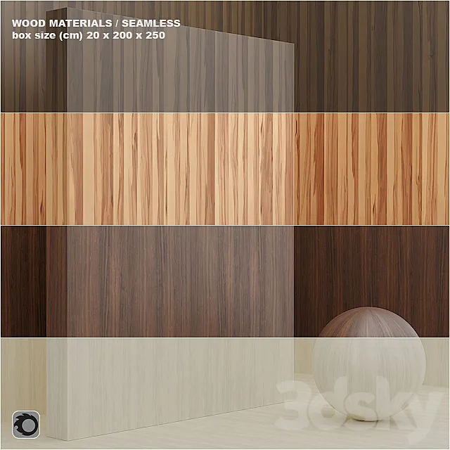 Material wood _ veneer (seamless) – set 7 3D Model
