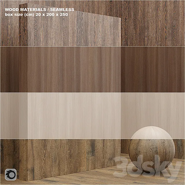 Material wood _ veneer (seamless) – set 9 3D Model
