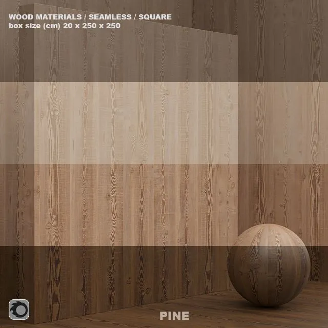 Material wood pine solid (seamless) – set 51 3D Model