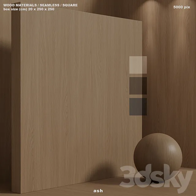 Material wood (seamless) ash – set 150 3D Model