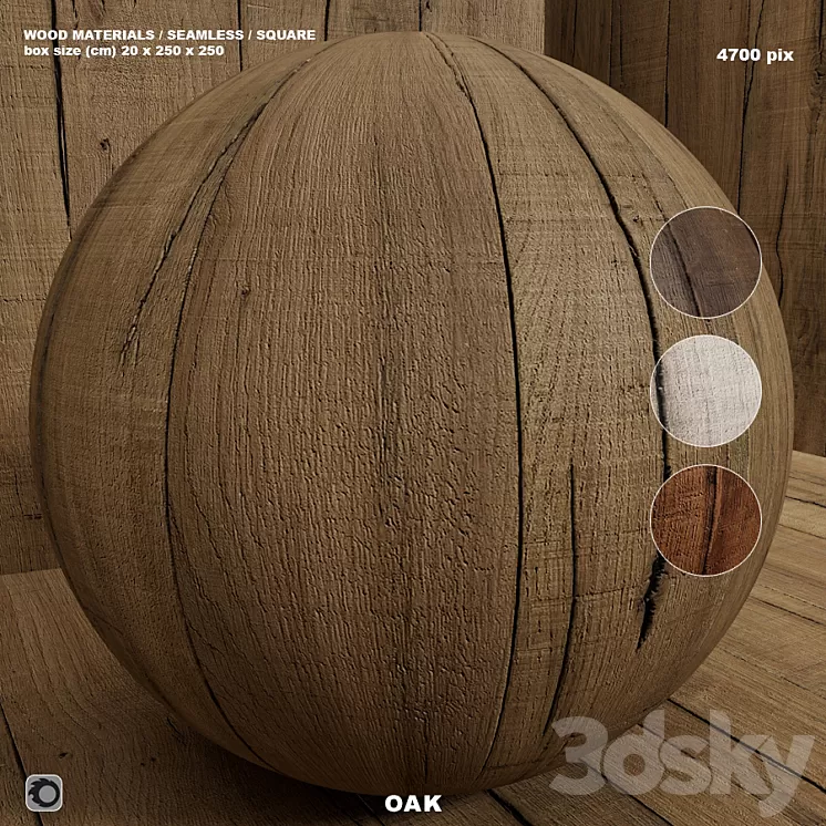Material wood (seamless) oak – set 123 3D Model Free Download
