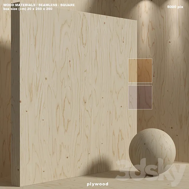 Material wood (seamless) plywood – set 152 3D Model