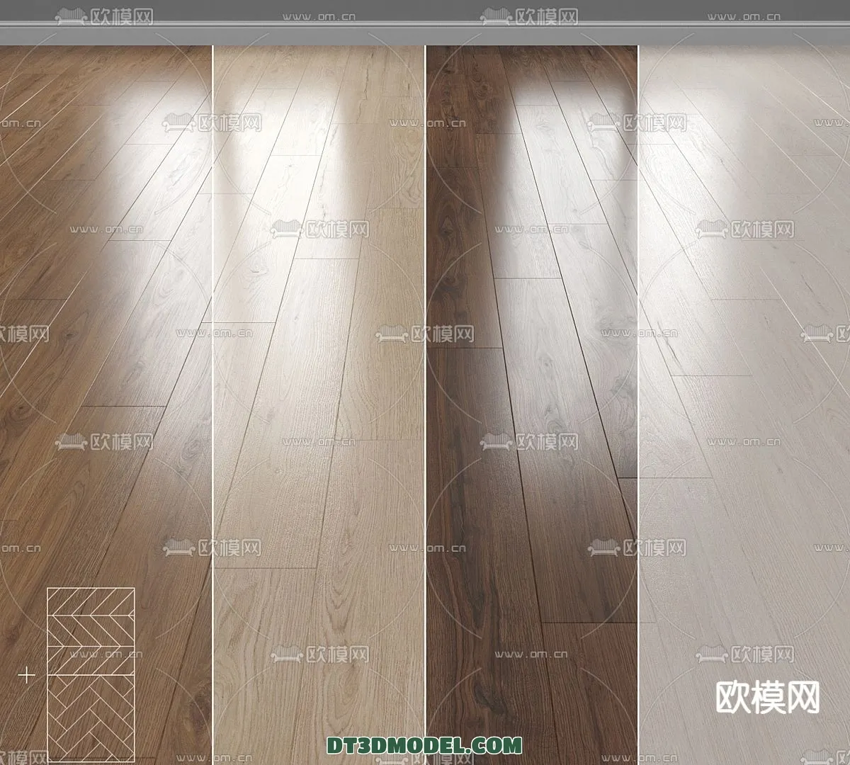 MATERIAL – WOODEN FLOOR – VRAY / CORONA – 3D MODEL – 3001