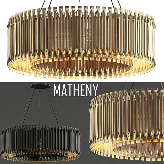 Matheny Chandelier By Delightfull Gold 3D Model Matheny Chandelier By Delightfull Gold 3D Model