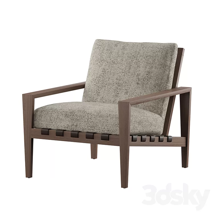 Mathew Accent Chair Slate Lillian August 3D Model Mathew Accent Chair Slate Lillian August 3D Model