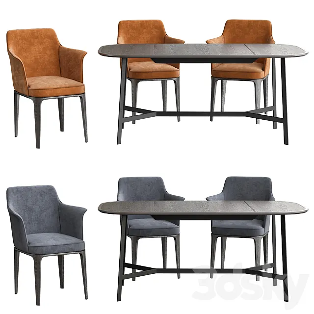 MATHIEU – Designer Desks from Poliform 3D Model