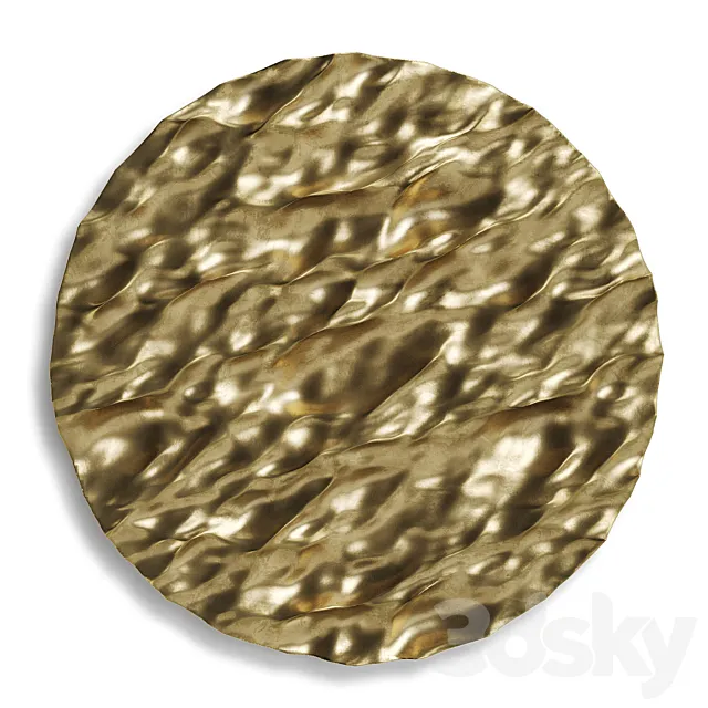 Mathieu lehanneur pocket ocean metal gold 3DModel Mathieu lehanneur pocket ocean metal gold 3DModel