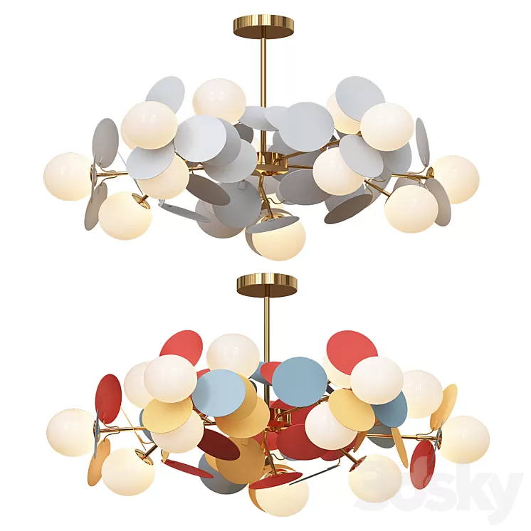 Matisse Colorful Chandelier 3D Model Matisse Colorful Chandelier 3D Model