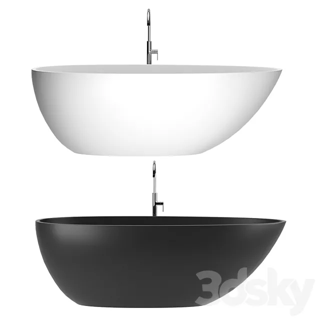 matt bathtub KKR-B068 3DModel