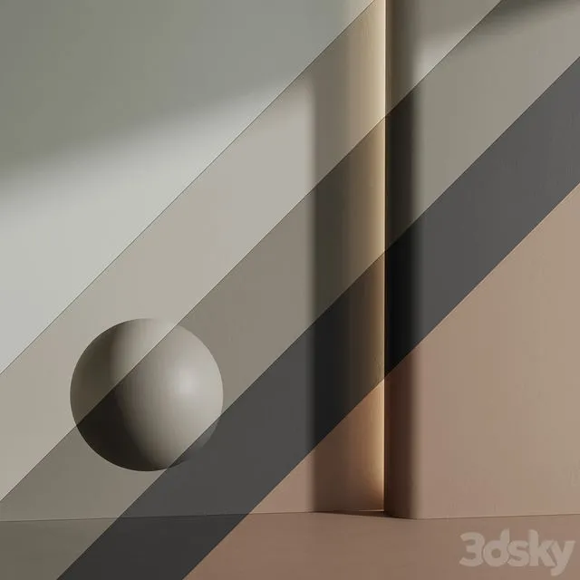 Matte wall paint 004 3D Model