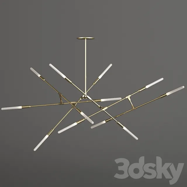 MATTHEW McCORMICK DAWN chandelier 10 horizontal 3DModel MATTHEW McCORMICK DAWN chandelier 10 horizontal 3DModel