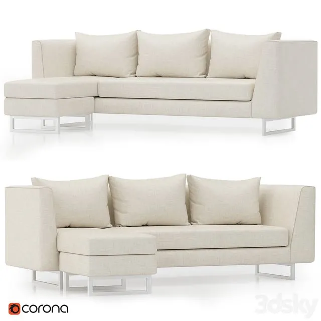 Matthew sectional sofa 3D Model Matthew sectional sofa 3D Model