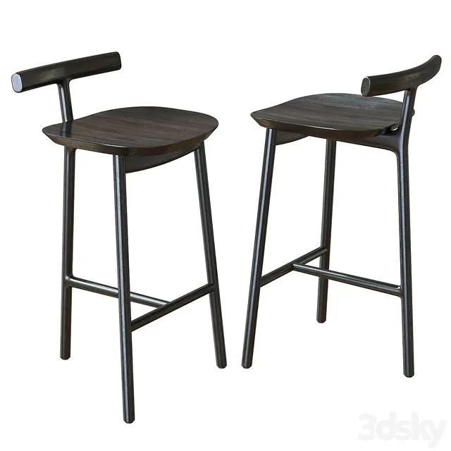Mattiazzi MC7 Radice bar stool 3D Model Mattiazzi MC7 Radice bar stool 3D Model