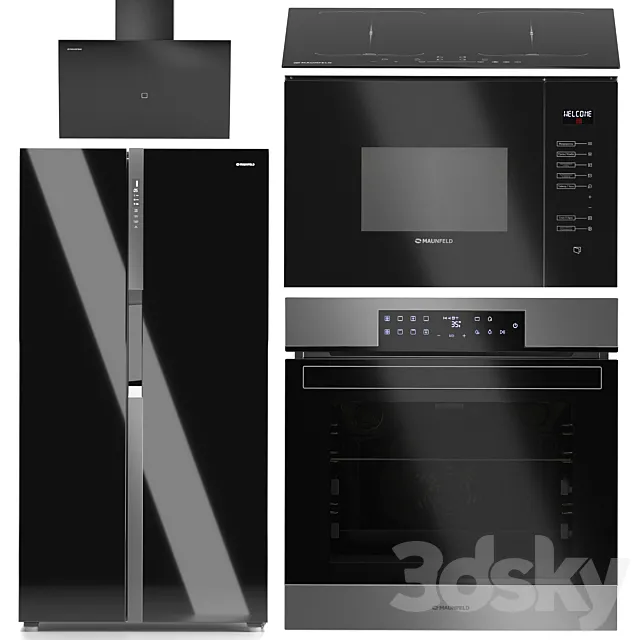 Maunfeld Kitchen Appliance Set 2 3D Model Maunfeld Kitchen Appliance Set 2 3D Model