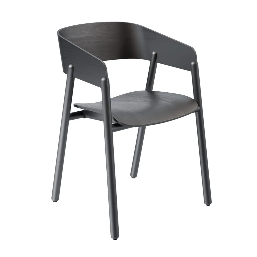 Mava Wooden Chair Gray by Punt