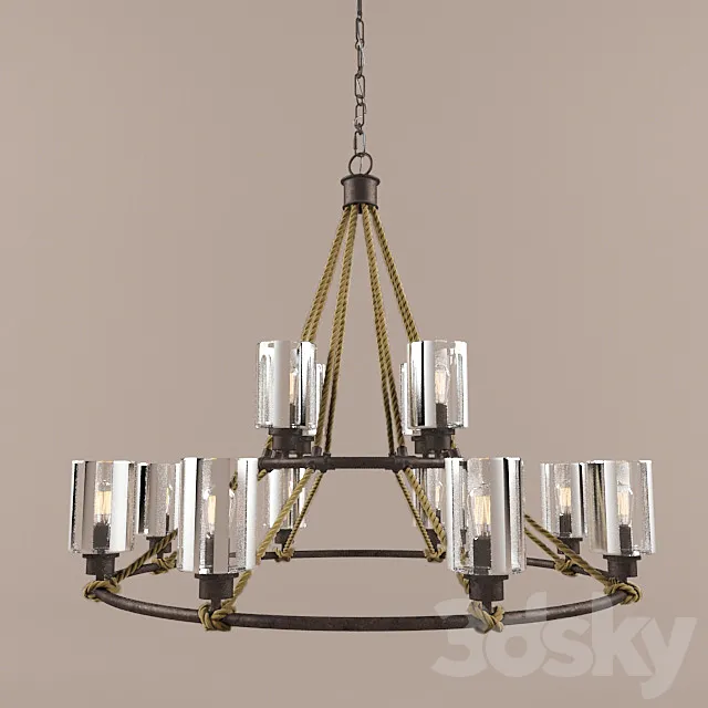 Maverick 12 Light Chandelier 3D Model Maverick 12 Light Chandelier 3D Model