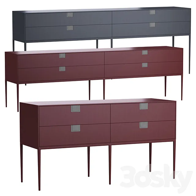 Maxalto Alcor Consoles _ Console B&B Italia 3DModel