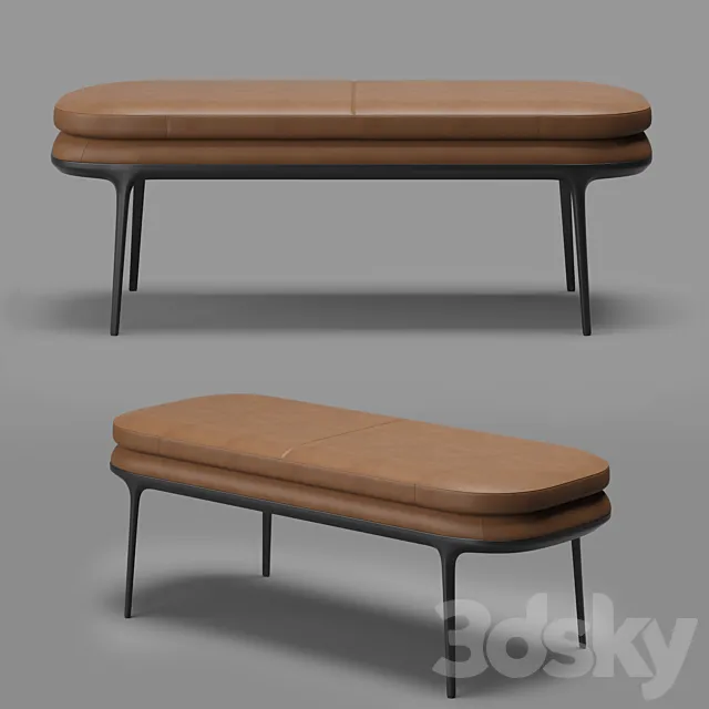 Maxalto Caratos bench 3D Model Maxalto Caratos bench 3D Model