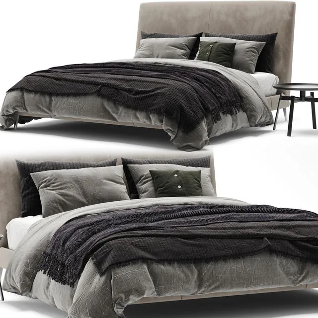 Maxalto Demetra Bed 3D Model Maxalto Demetra Bed 3D Model