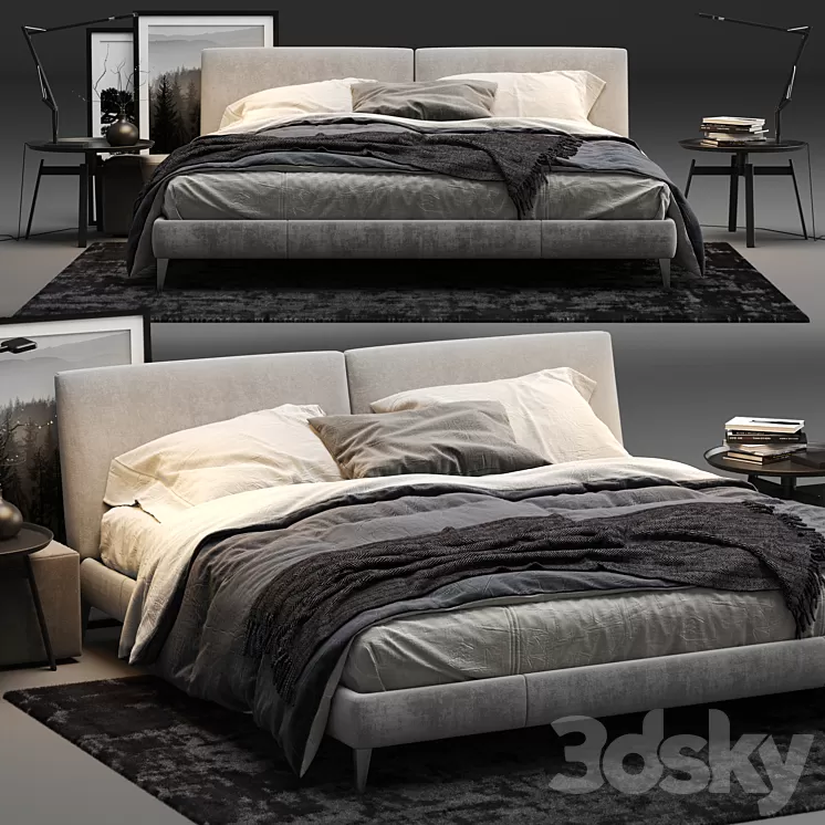 Maxalto Selene – Bed 3D Model